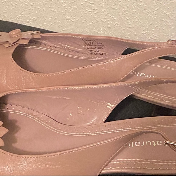 Naturalizer Mauve Flower Kitten Heel Slingbacks 6 - Picture 6 of 7